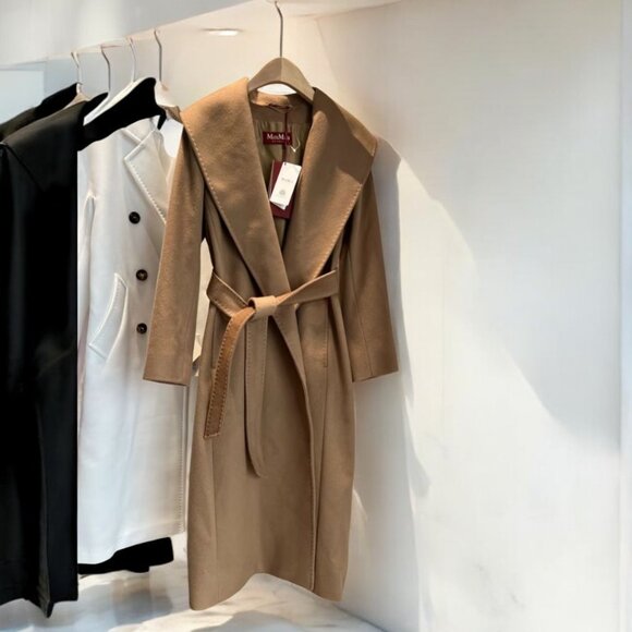 NWT MAX MARA STUDIO Loriana belted wool coat - Picture 1 of 7